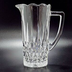 Cristal d'Arques Longchamp Pint Pitcher 6" Cut Crystal Glass vintage